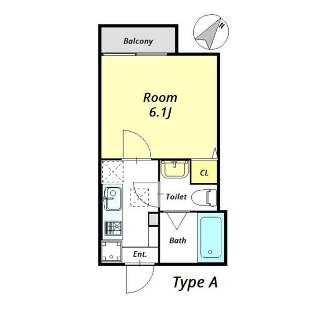 Ｅａｓｔ　Ｆｌａｔ　松戸  301号室 間取り