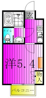 ユーフラット天王台 101号室 間取り