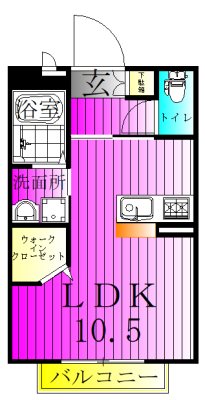 Side3 203号室 間取り