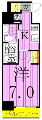 ユリカロゼＡＺ梅島  間取り図