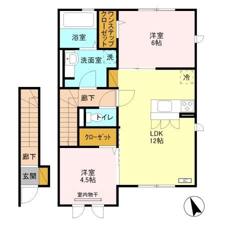 グリーンテラスＢ  間取り図