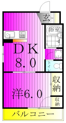 鶴見ハイツ 405号室 間取り