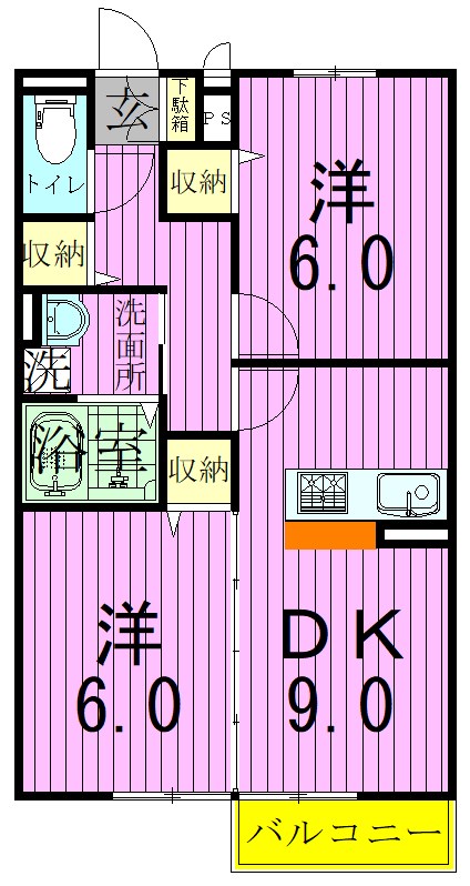 メゾンヴェールＳＹＯＥＩ 202号室 間取り