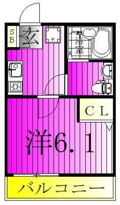 NK HOUSE 106号室 間取り