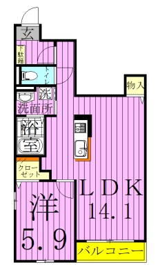 サニーフィールドⅧ 間取り図