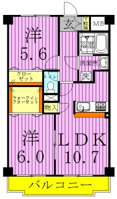 フラワーフォンテーヌ２ 間取り図