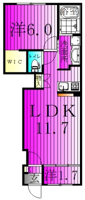 エクレール　eclair 102号室 間取り