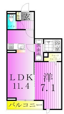 セレスティア西保木間 間取り図