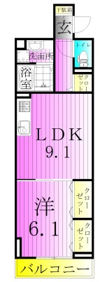 セレスティア西保木間 間取り図