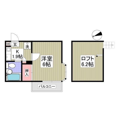 ダルーチャ北初富Ⅰ 201号室 間取り