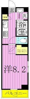 プリズム13番館  1001号室 間取り
