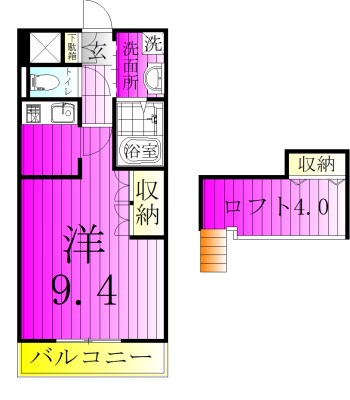 グリーンキャッスルⅡ 206号室 間取り