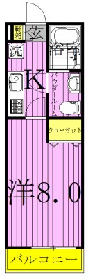 フラットテン 207号室 間取り