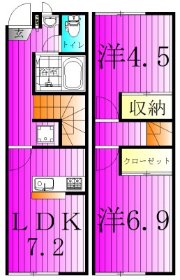 メゾンシャルムⅢ 101号室 間取り