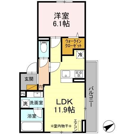 Ｋ・ｔｈ  301号室 間取り