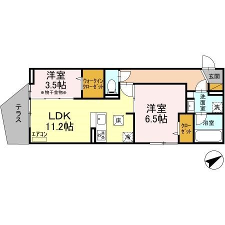 Ｋ・ｔｈ  102号室 間取り