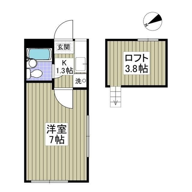 ロフティカゴメ  105号室 間取り