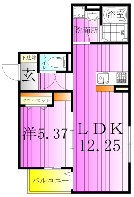 セレスティア一ツ家 間取り図