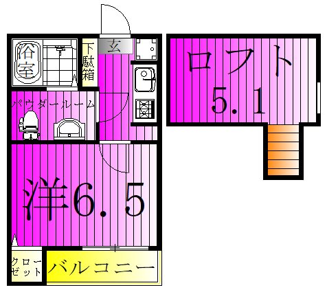 DHG恵 201号室 間取り
