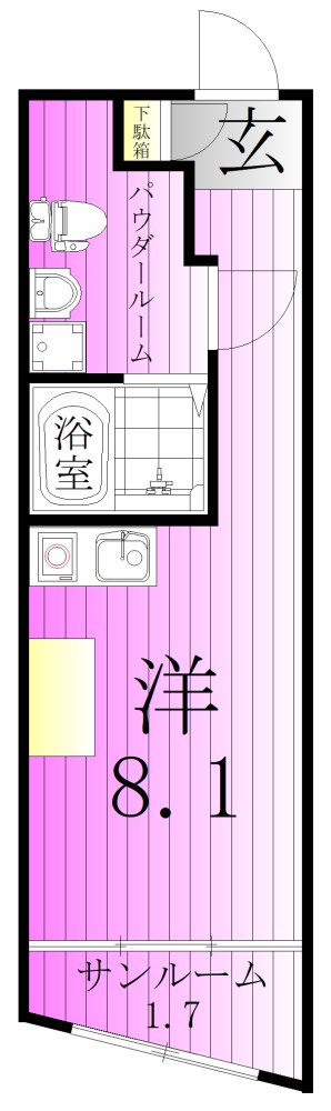 COCOCUBE北千住Ⅱ 間取り図