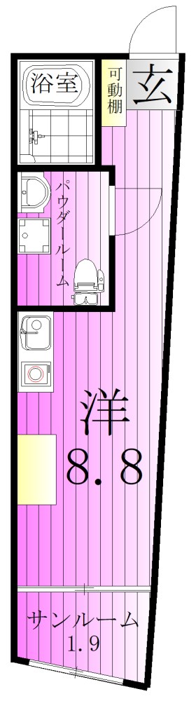 COCOCUBE北千住Ⅱ 間取り図