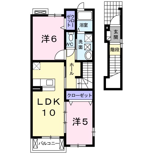 グリーンパーク 201号室 間取り