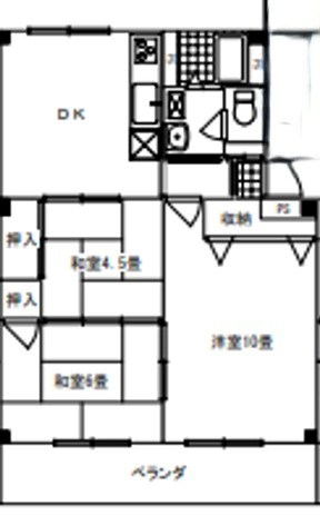 レジオン松戸 302号室 間取り