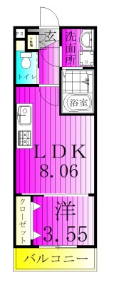 セレーノ 202号室 間取り