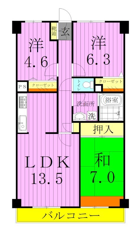 プレジール西新井  間取り図