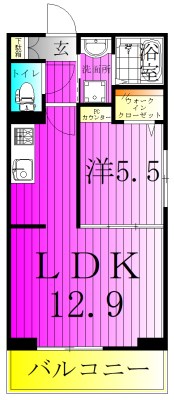 フォーリアA 301号室 間取り