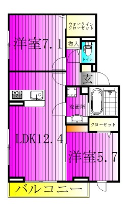 フォーリアB 103号室 間取り