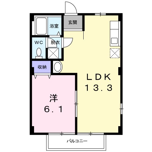 ウィンディーヒルズＢ 101号室 間取り