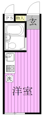 北小金ハイツ 105号室 間取り