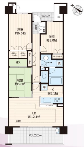 リライズガーデン西新井スカイレジデンス 間取り図