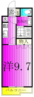 ヴァンベールヤマモト 206号室 間取り