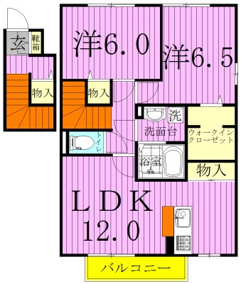 ビューフォレストC 201号室 間取り