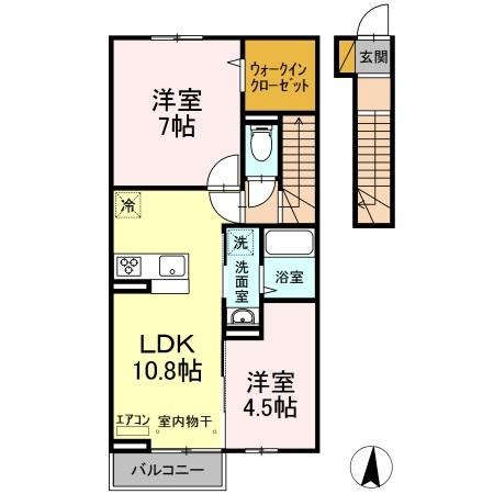ロータスヒル 203号室 間取り