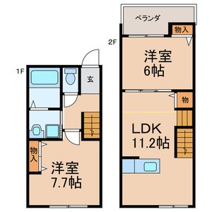 マルシェルブ柏 1002号室 間取り