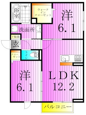 グラナーデ鹿浜 間取り図