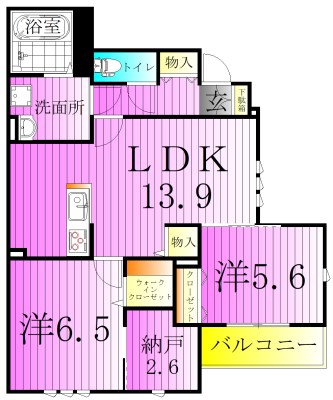 ルーミー六町 間取り図