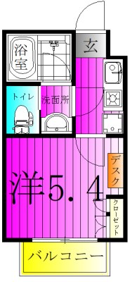 ユーフラット天王台 102号室 間取り