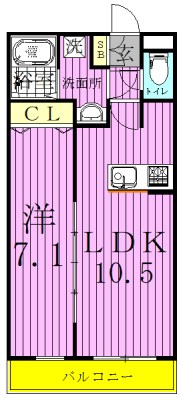 L'etoile南流山 302号室 間取り
