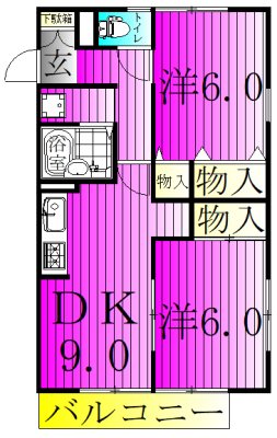 ハイム寿々 101号室 間取り
