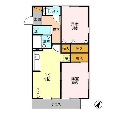 ハイム寿々 101号室 間取り