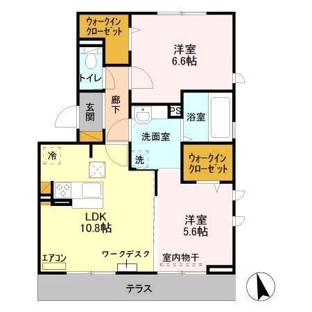 バリスサイトＡ 101号室 間取り