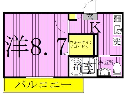 リシェス南流山 202号室 間取り