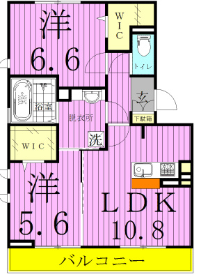 バリスサイトＡ 102号室 間取り