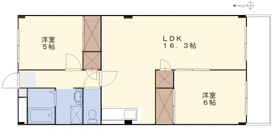 セキレーション 302号室 間取り