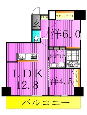 フュージョナル北綾瀬  間取り図