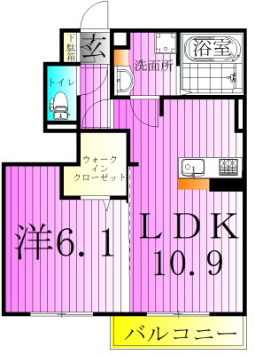 イーストハイツ 106号室 間取り